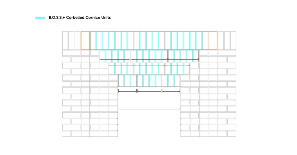 Catherine Hughes Building - Corbelled Cornice Unit Drawing